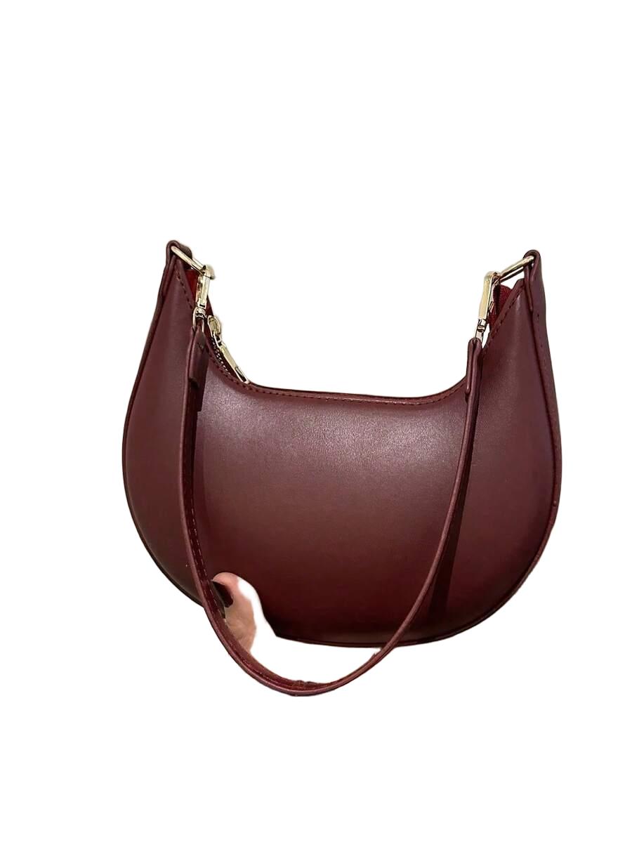 bordowa torebka zip