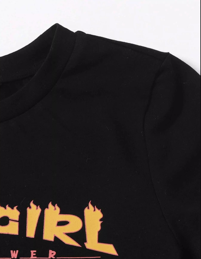 czarny top print