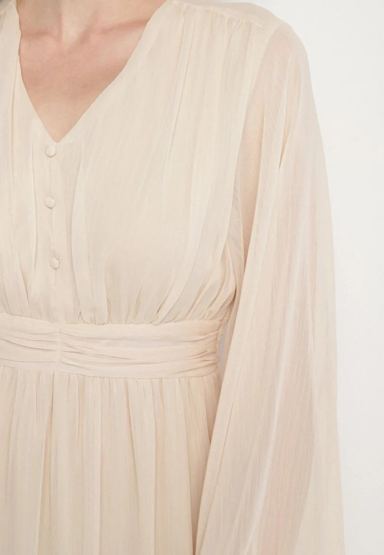 SZYFONOWA SUKIENKA V-NECK