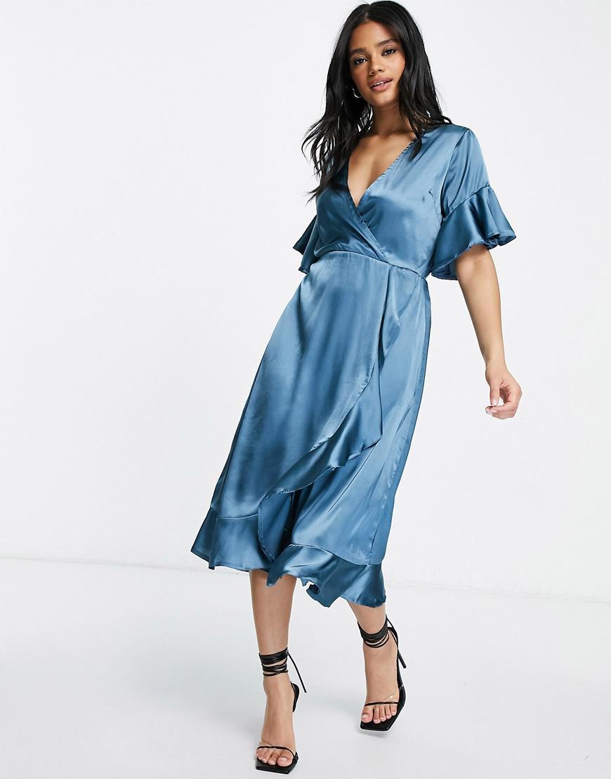 SUKIENKA V-NECK FALBANA