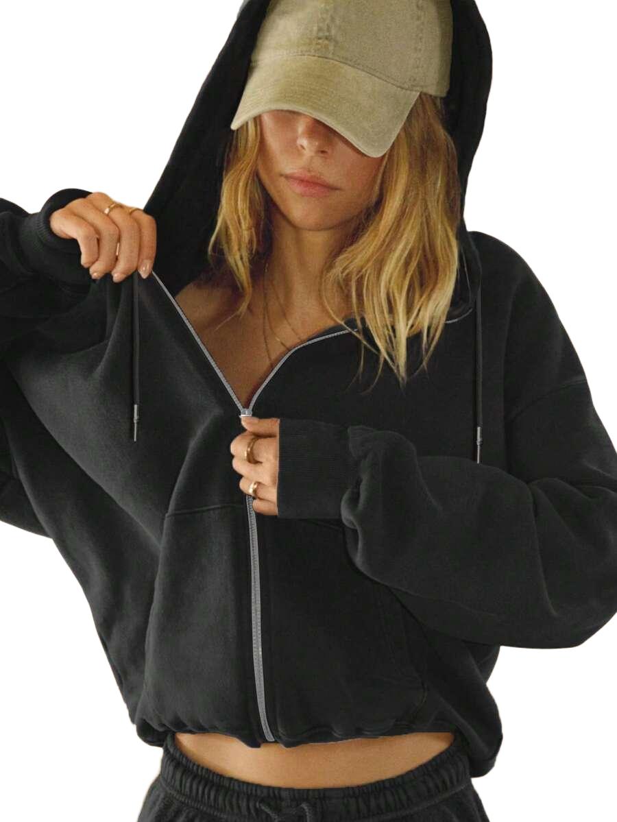 CZARNA BLUZA KAPTUR 