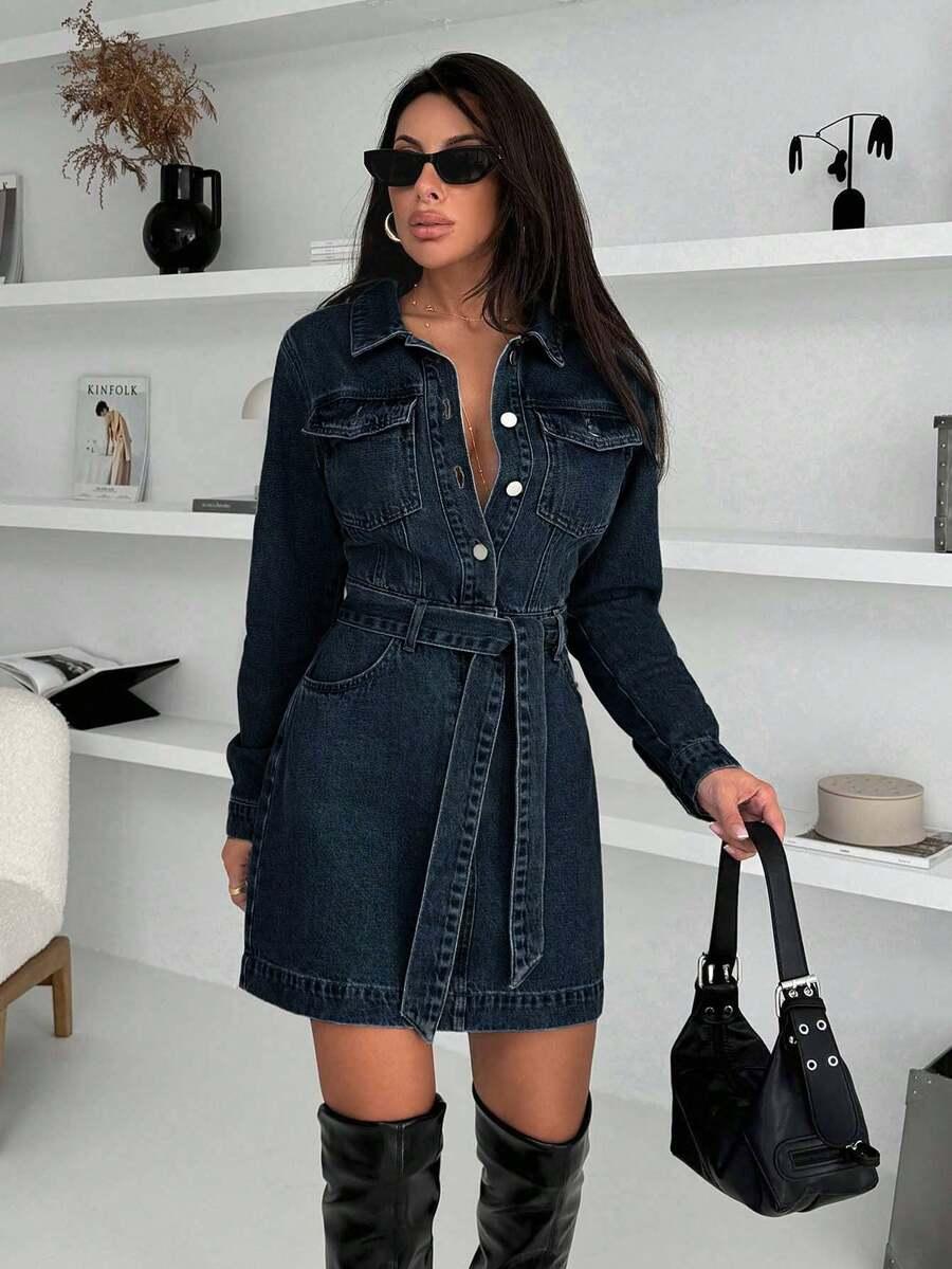 NIEBIESKA SUKIENKA JEANS