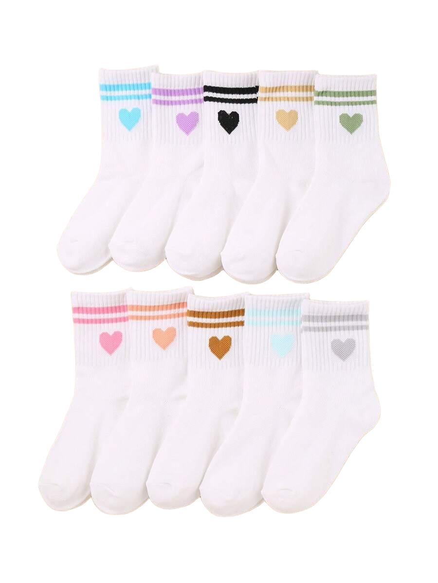 skarpetki wzór serce 10-pack