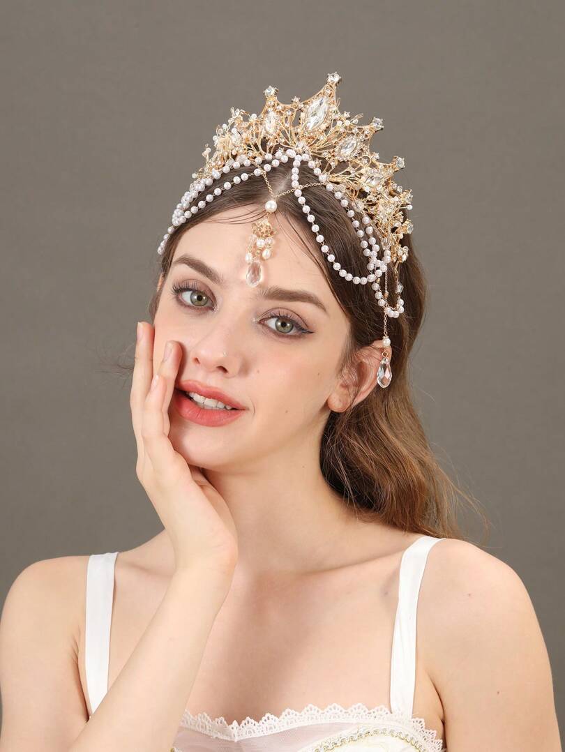 ZŁOTA TIARA ZDOBIENIE