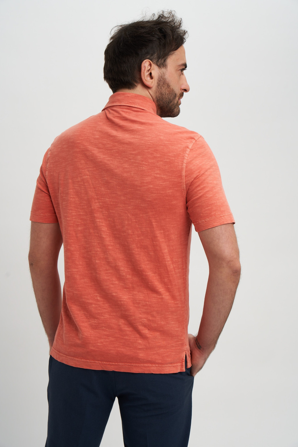POMARAŃCZOWA KOSZULKA POLO T28-4893M-P0