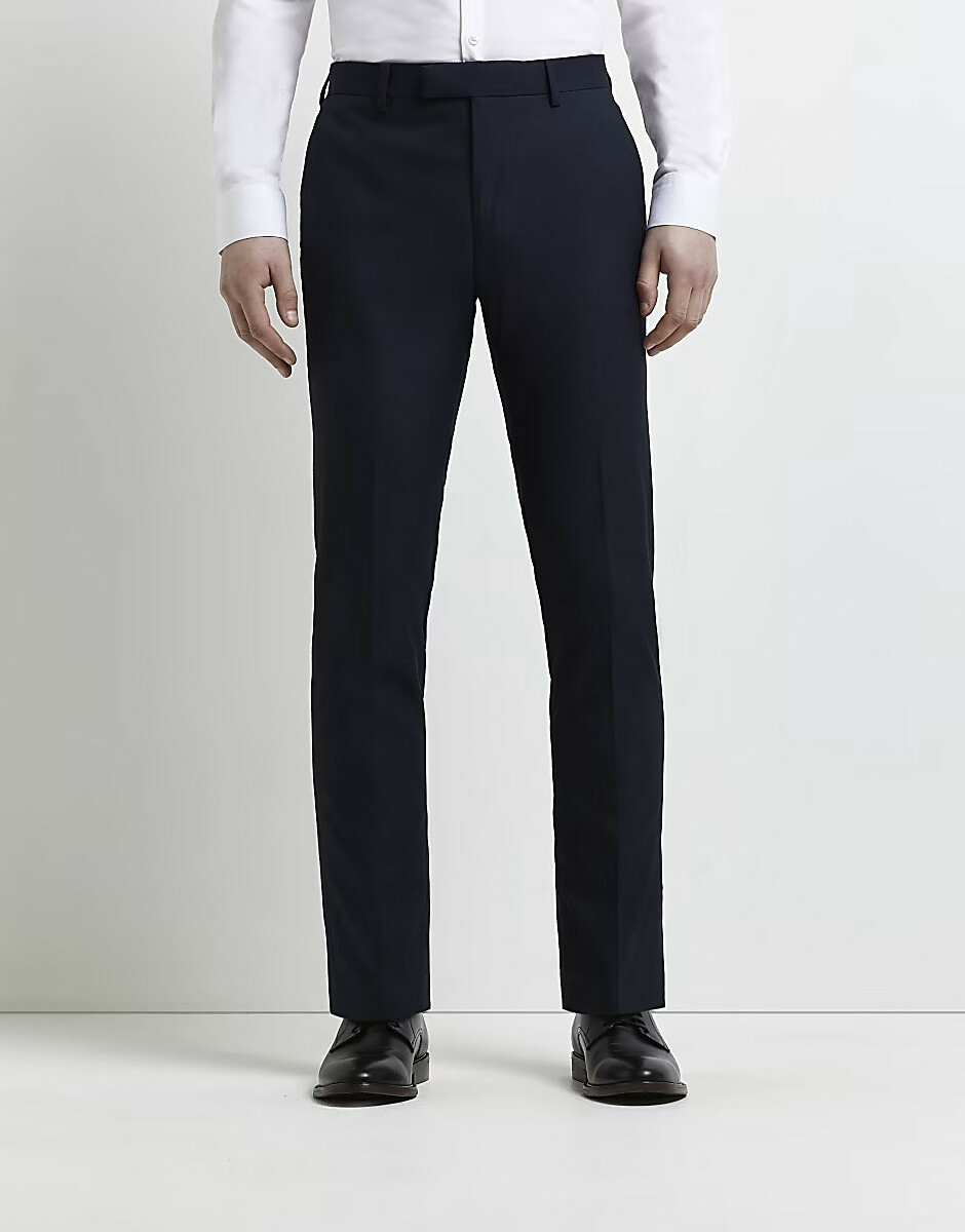 granatowe eleganckie spodnie chino 