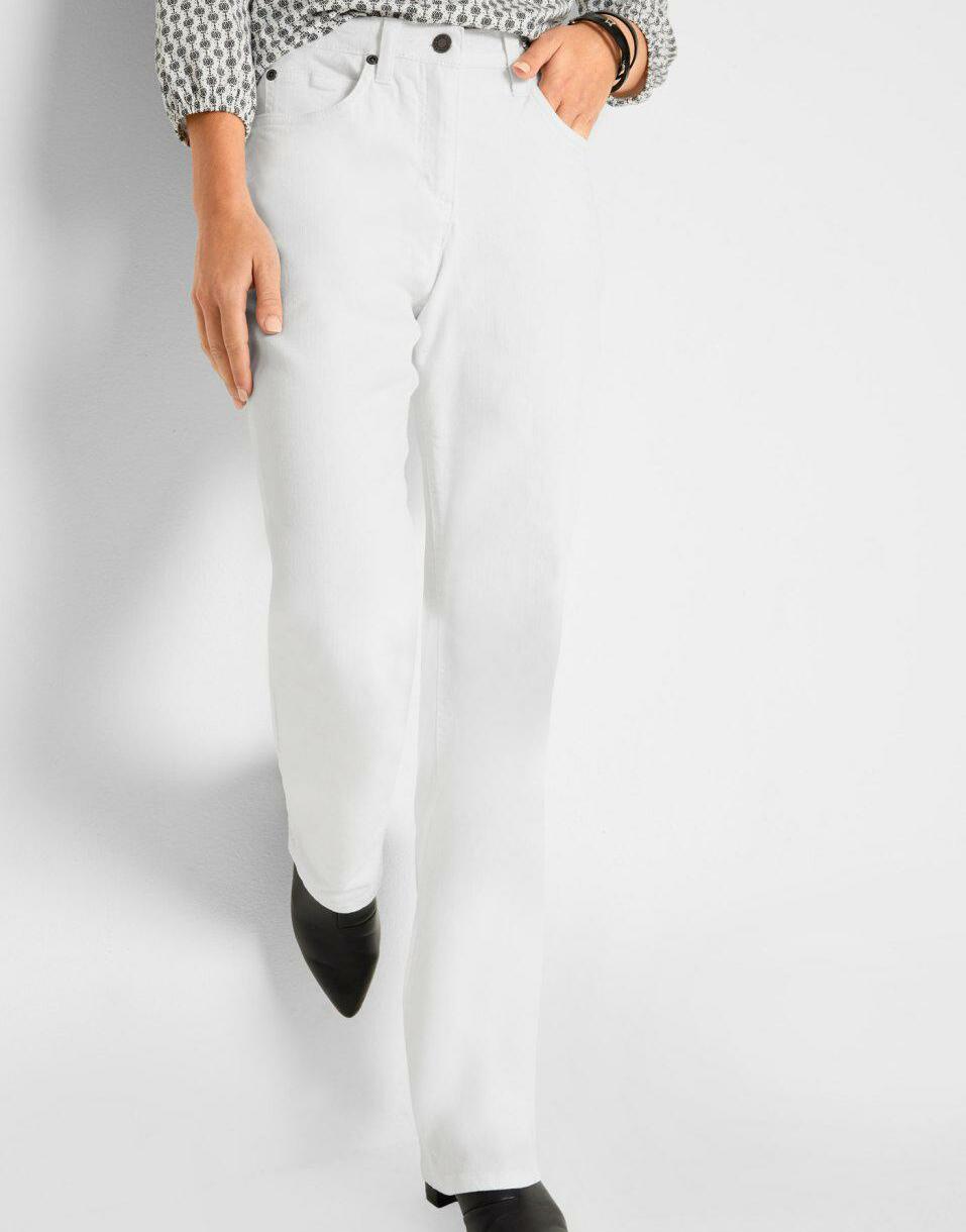BIAŁE SPODNIE JEANS
