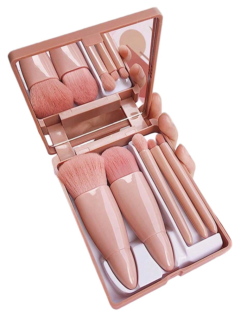 różowe pędzle do makijażu 5-pack