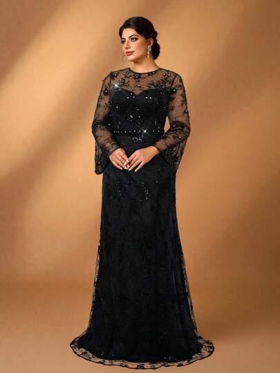 CZARNA MAXI SUKIENKA
