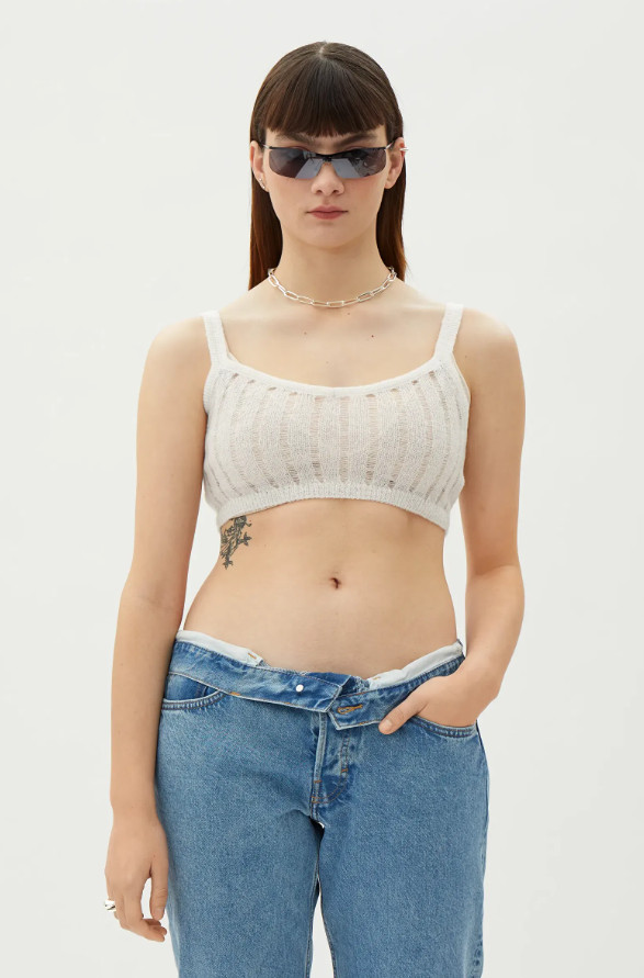 CROP TOP Z WEŁNĄ DZIANINA