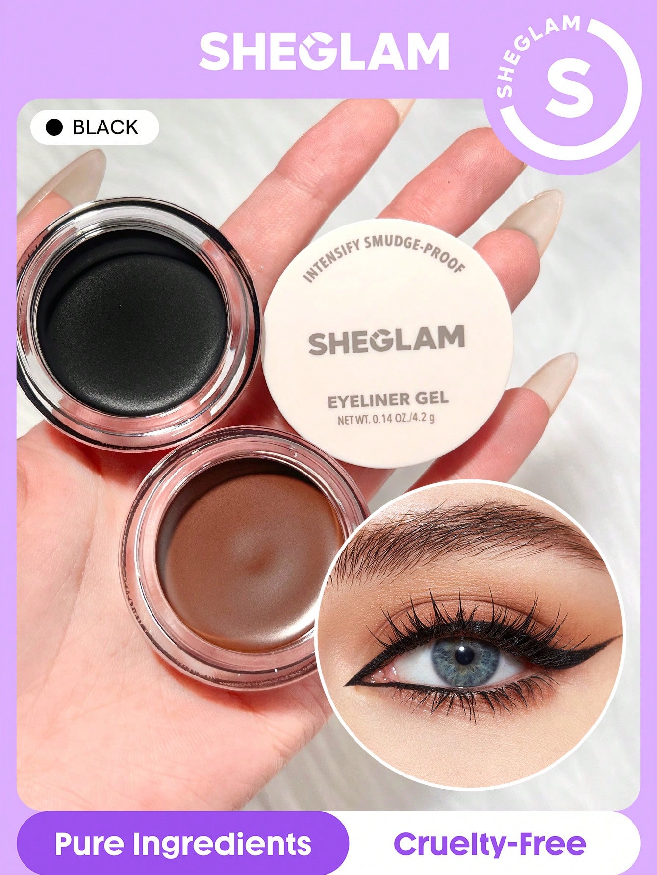 czarny eyeliner w żelu