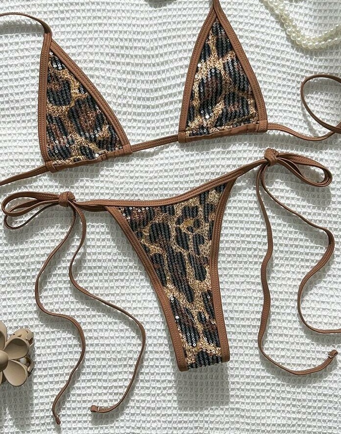 dół od stroju kąpielowego animal print