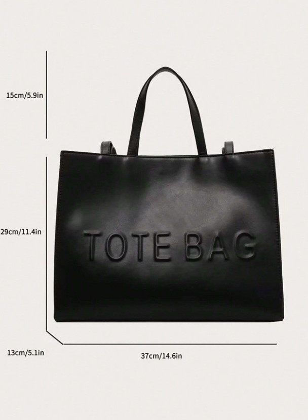 CZARNA TORBA NAPIS tote bag
