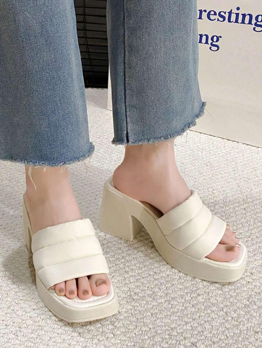 KREMOWE KLAPKI OBCAS CASUAL