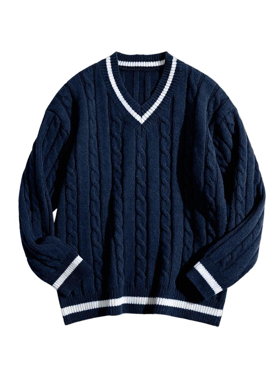 SWETER Z DEKOLTEM W SEREK