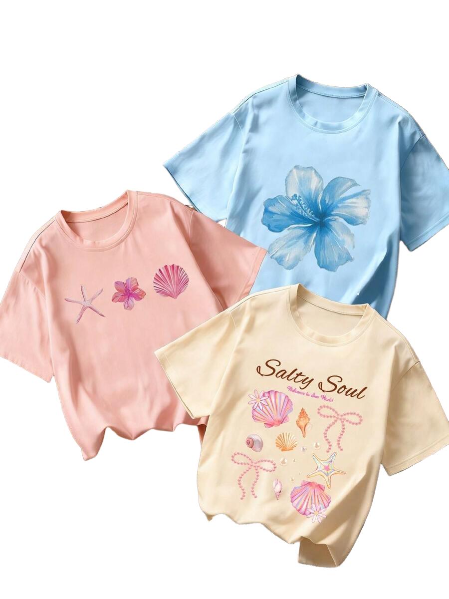t-shirt nadruk 3-pack