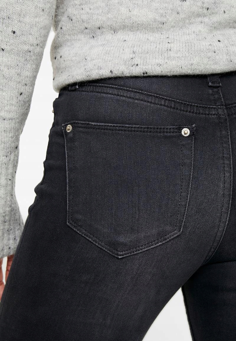 SZARE SPODNIE JEANS PRZETARCIA 