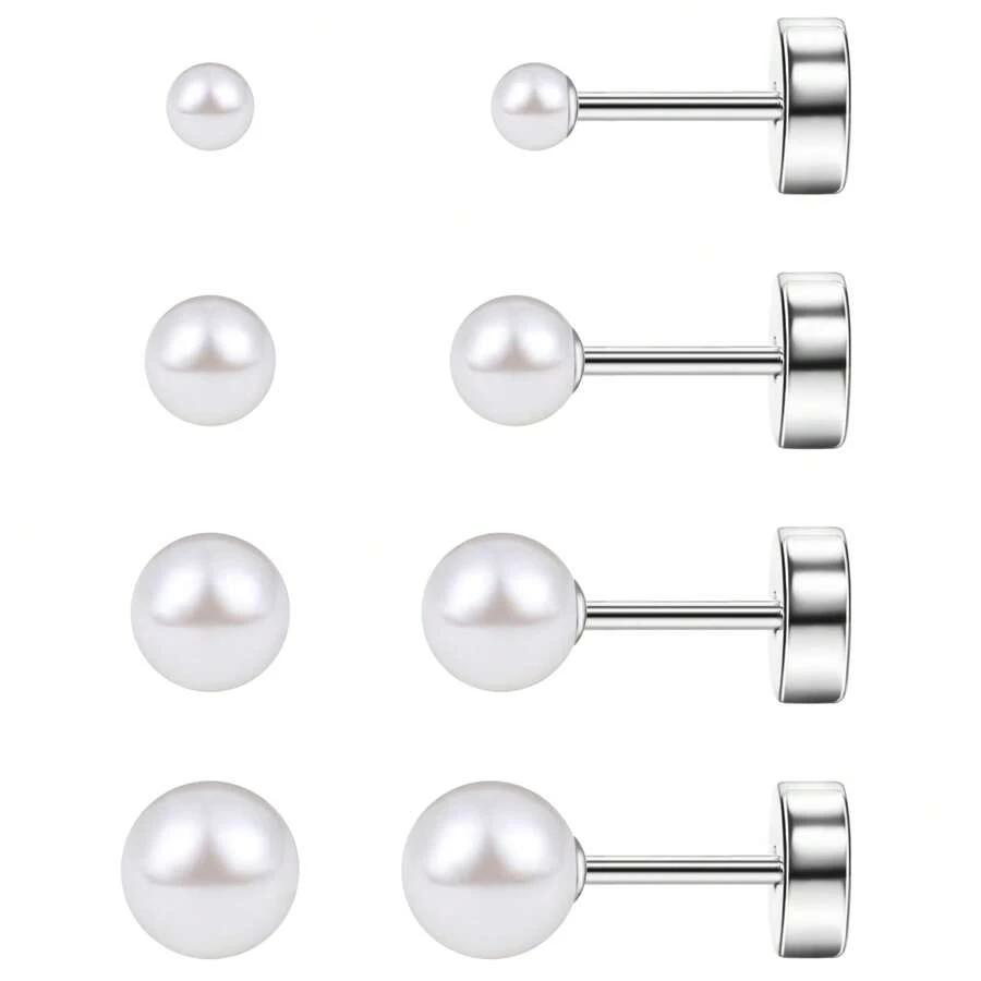 kolczyki perełki 8-pack