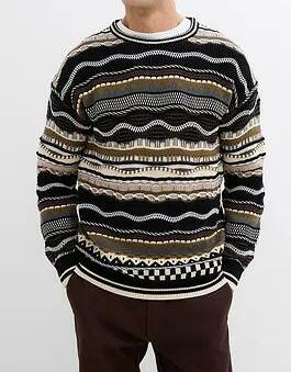 SWETER MĘSKI  - BAWEŁNIANY OKRĄGŁY DEKOLT
