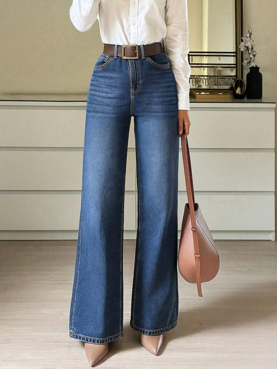 NIEBIESKIE SPODNIE JEANSOWE