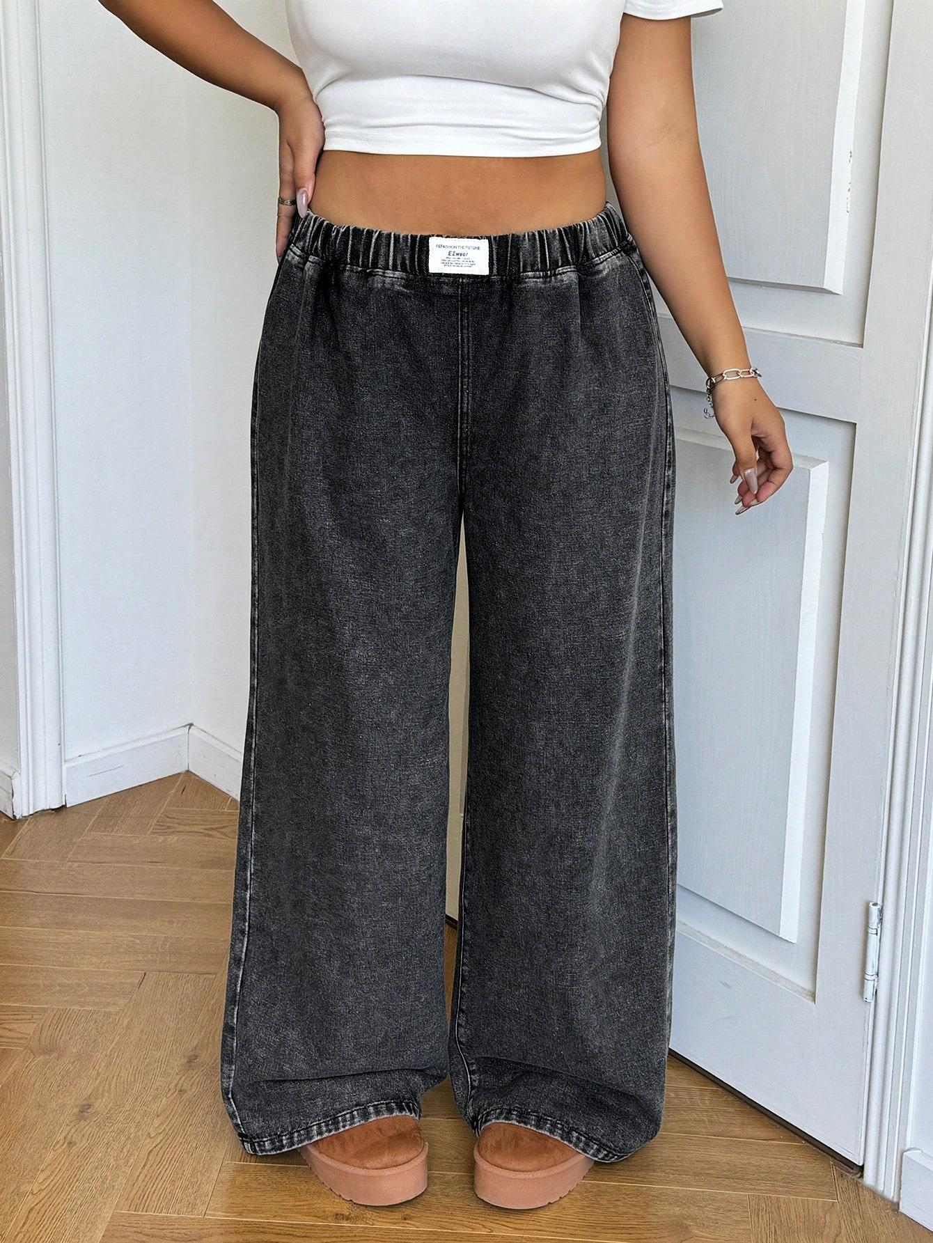 CZARNE SPODNIE JEANS