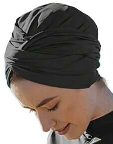 CZARNY TURBAN WIĄZANIE