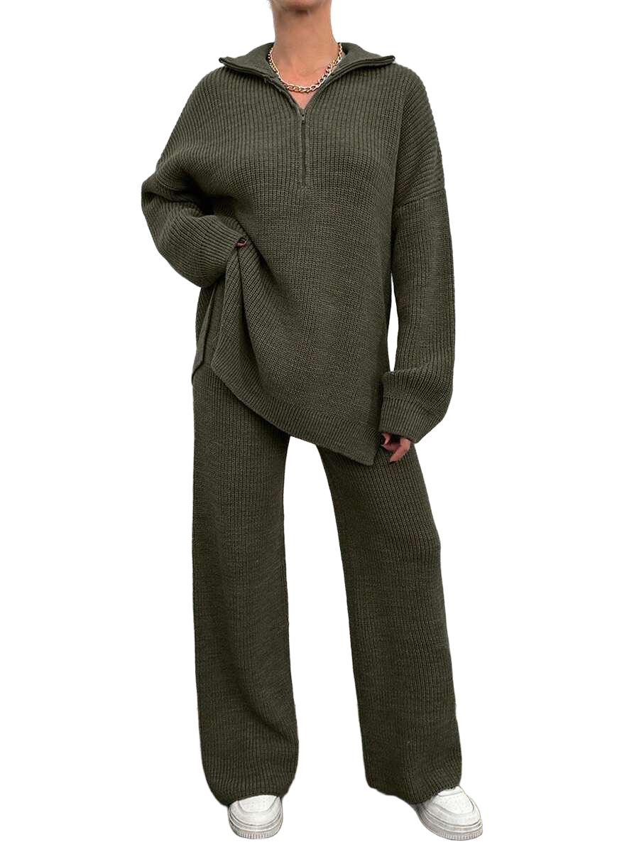 komplet sweter spodnie