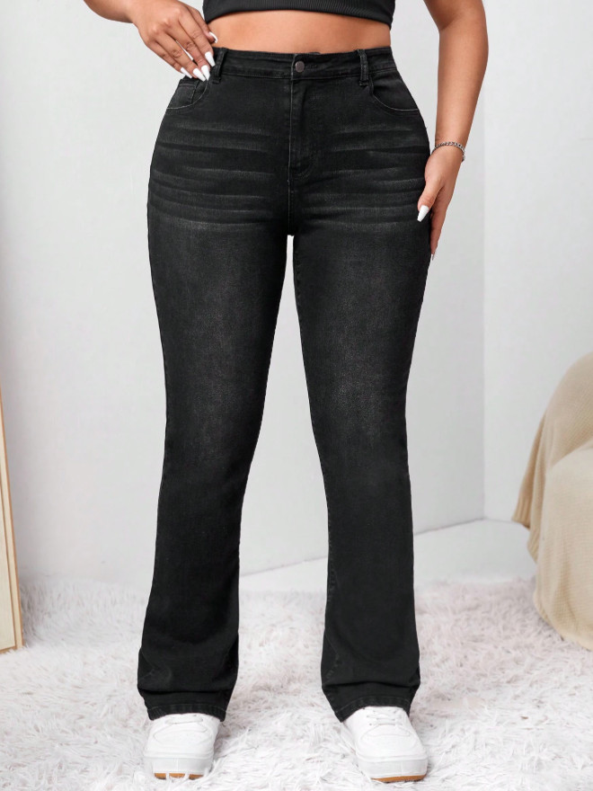 CZARNE SPODNIE JEANS