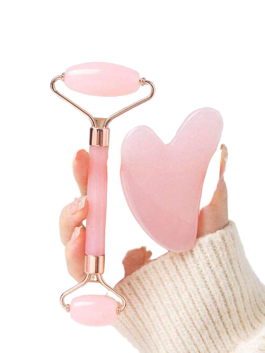 roller do twarzy gua sha zestaw