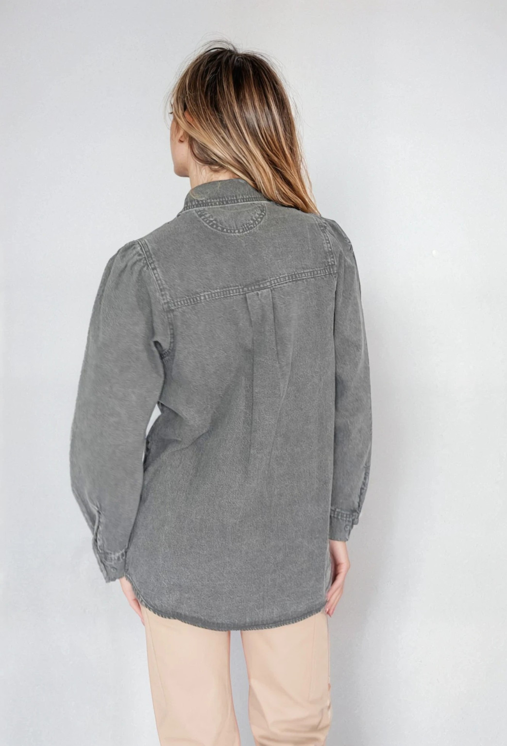 koszula jeans bufki długi rękaw