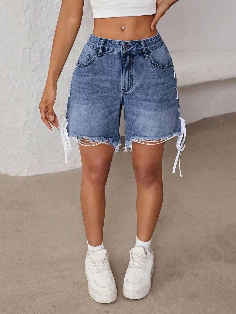 NIEBIESKIE SPODENKI JEANS