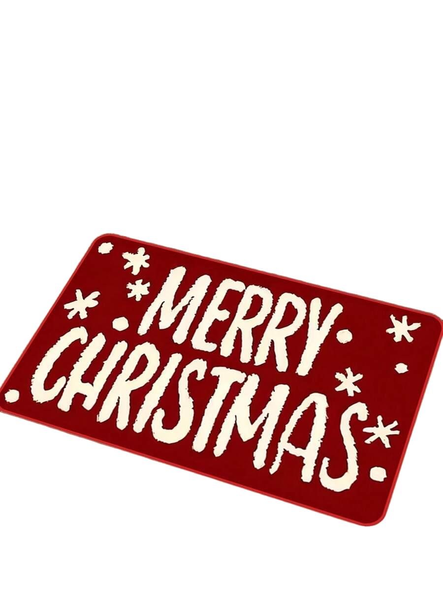 CZERWONA WYCIERACZKA NAPIS MERRY CHRISTMAS