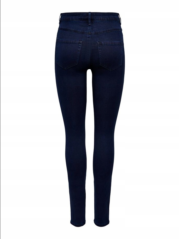 granatowe spodnie jeans rurki 
