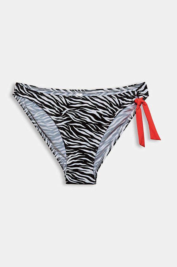 DÓŁ OD BIKINI ANIMAL PRINT KONTRAST WIĄZANIE