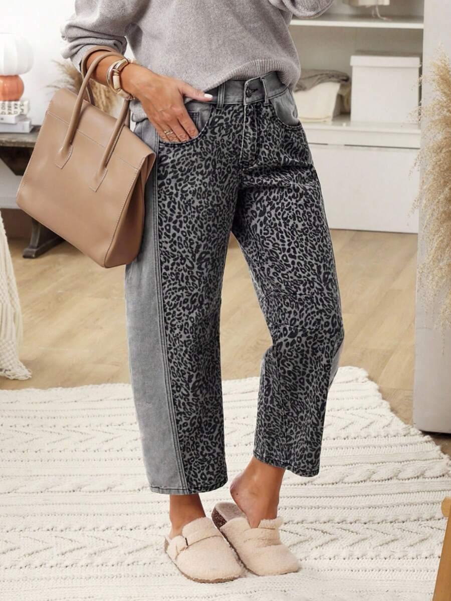 szare spodnie jeans 