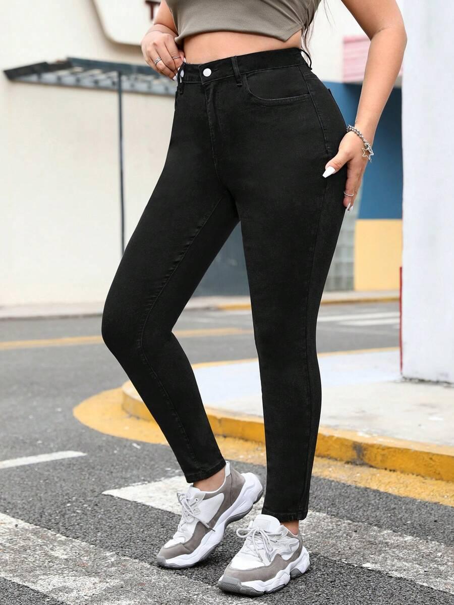 SPODNIE JEANS RURKI WYSOKI STAN