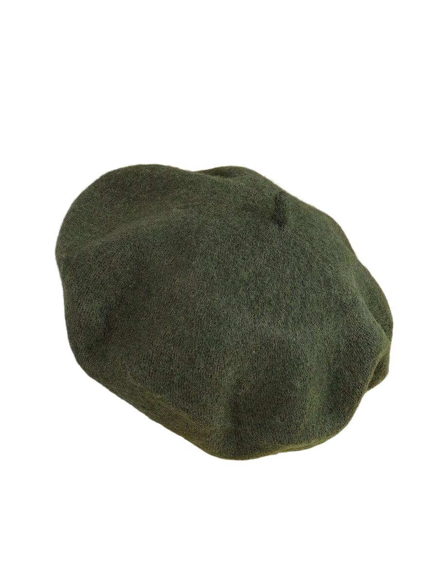 zielony klasyczny beret
