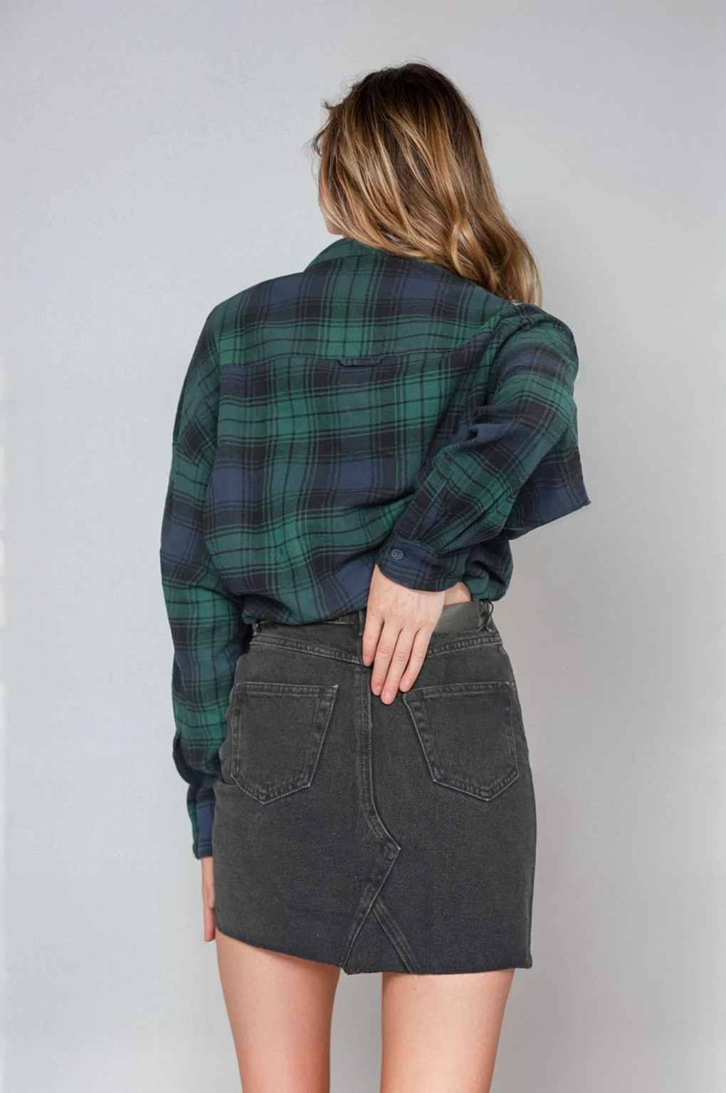 czarna mini spódnica jeans