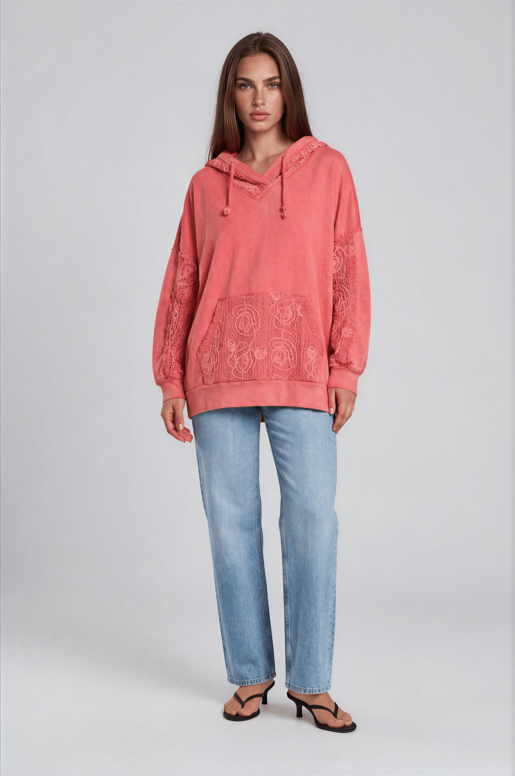bluza oversize wstawki