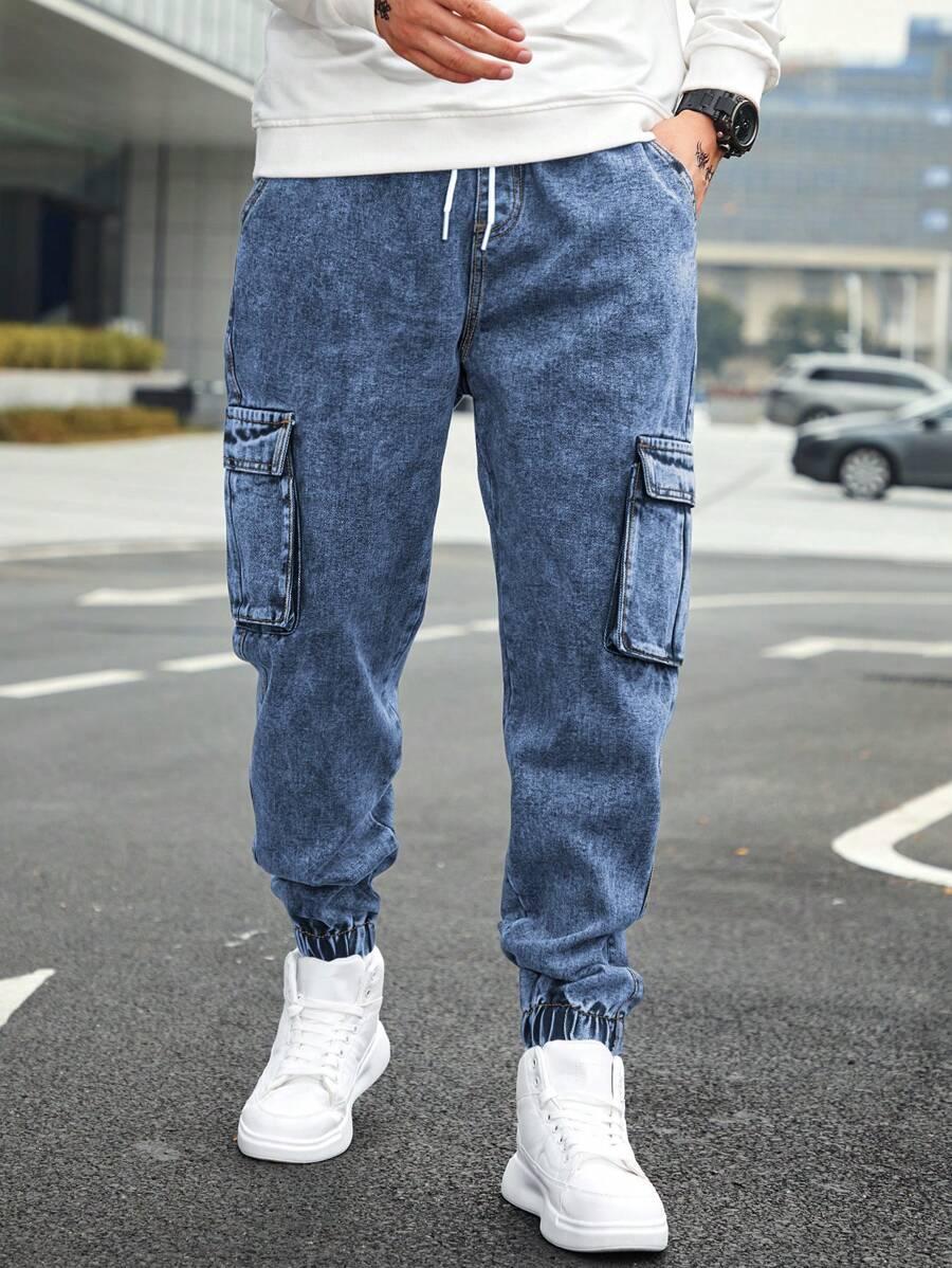 NIEBIESKIE SPODNIE JEANS