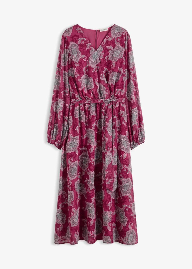 SUKIENKA BOHO MIDI Z DEKOLTEM V AZTECKI WZÓR