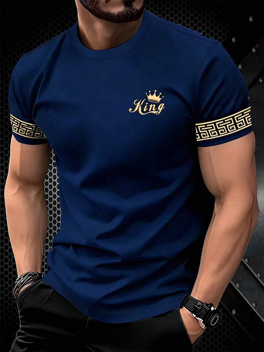 t-shirt wzór okrągły dekolt