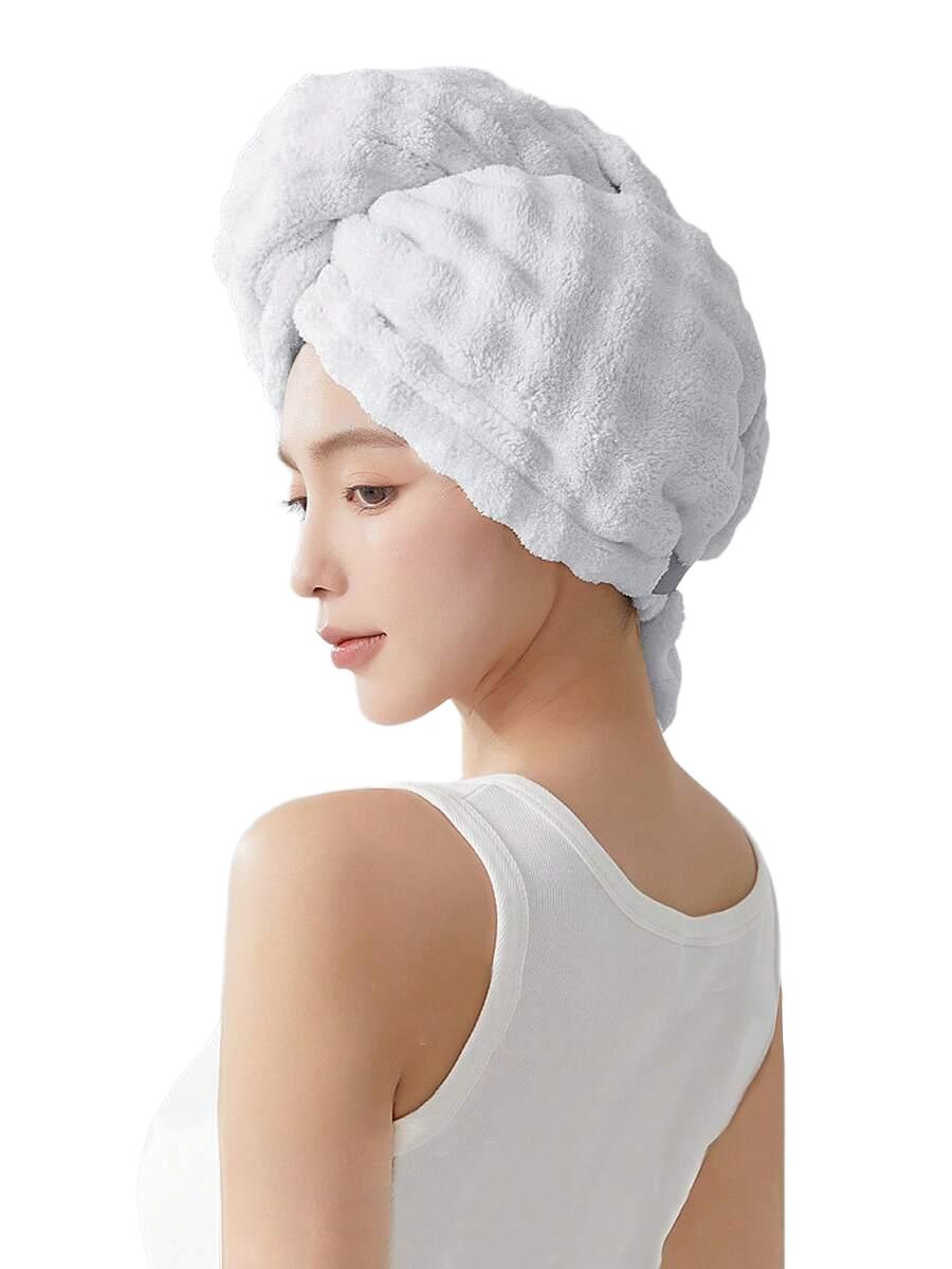 szary turban do włosów