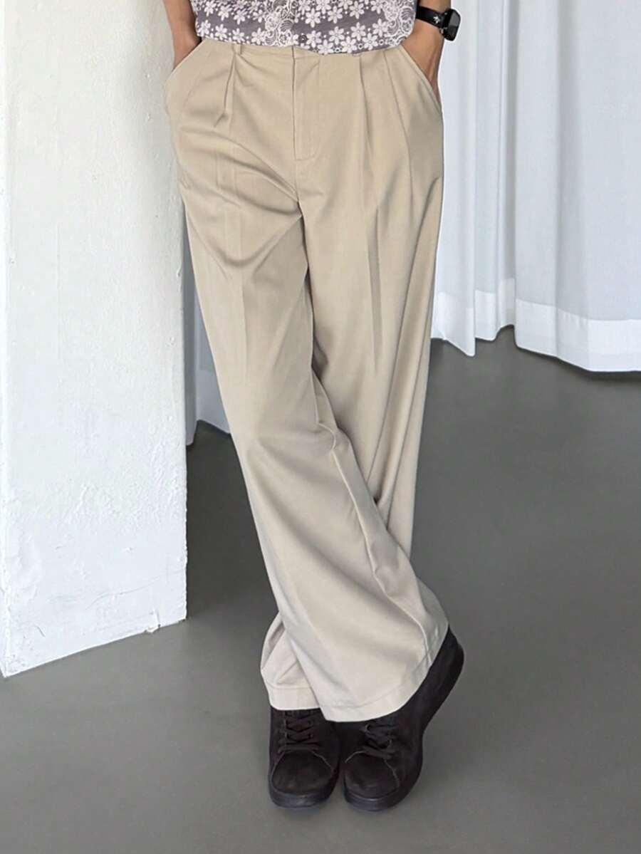 beżowe spodnie casual