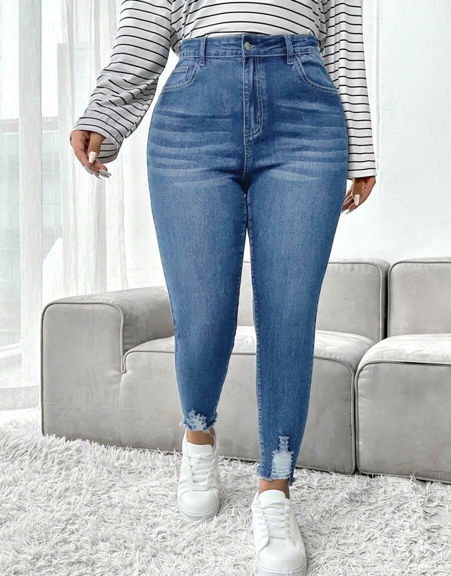NIEBIESKIE SPODNIE JEANS RURKI