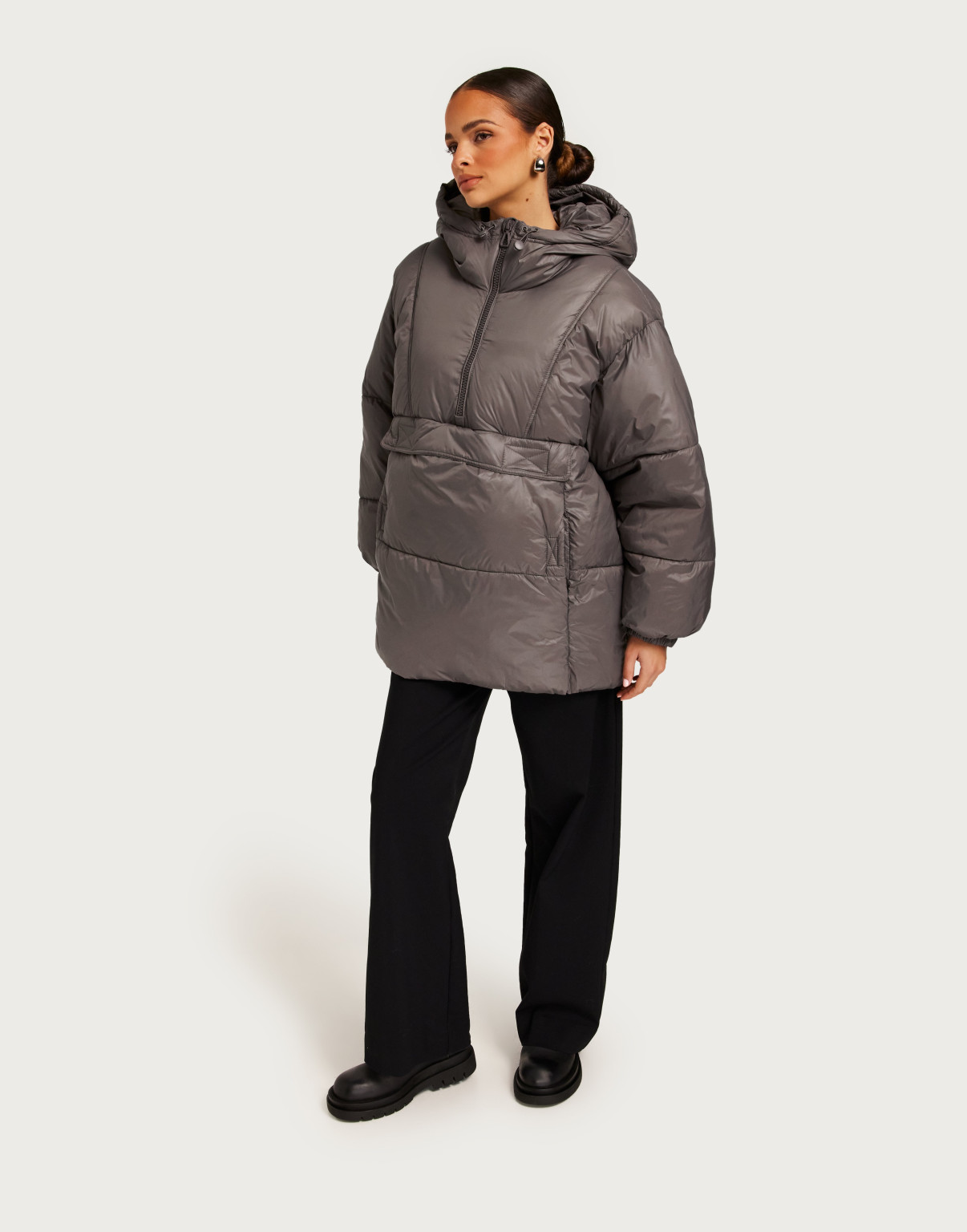 KURTKA PUFFER OVERSIZE KAPTUR ZAMEK