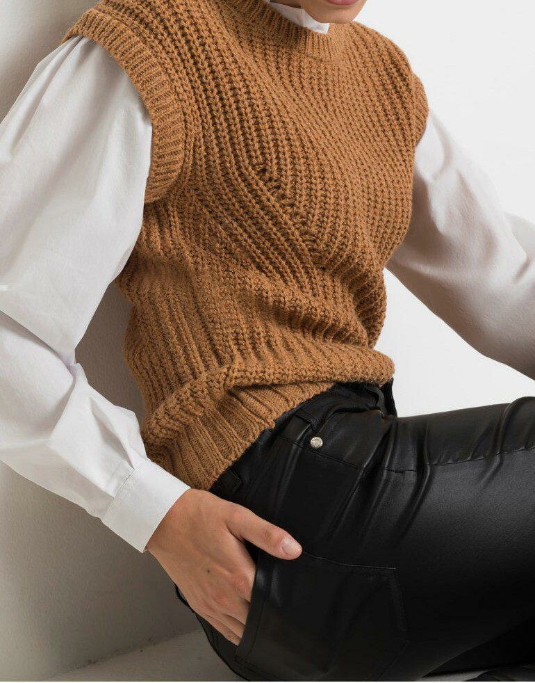 SWETER DAMSKI KOSZULOWA WSTAWKA 2W1