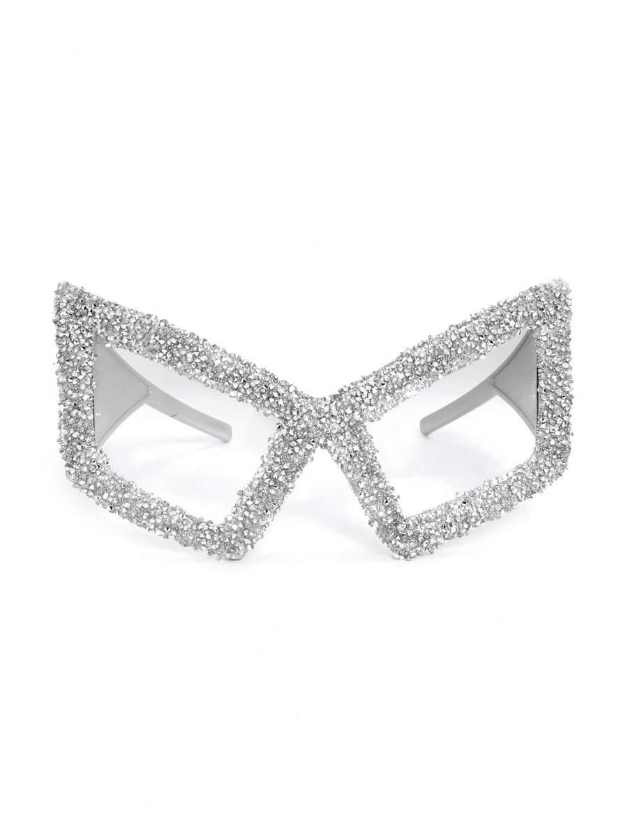 srebrne okulary cyrkonie