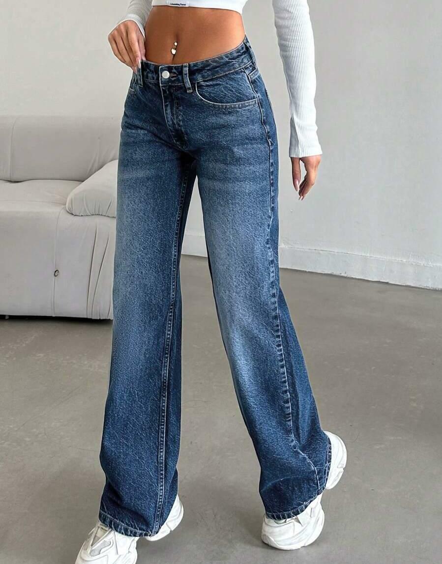NIEBIESKIE SPODNIE JEANS