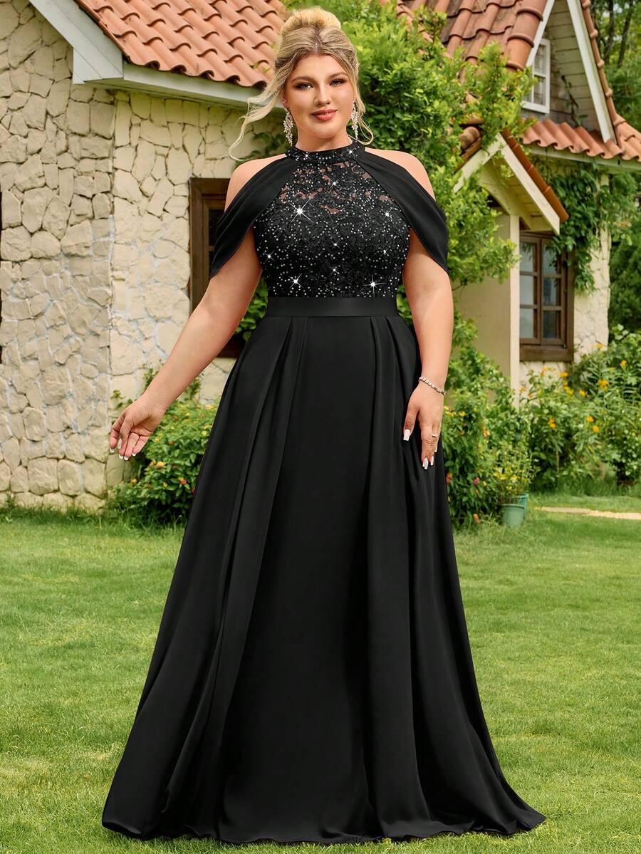 czarna maxi sukienka